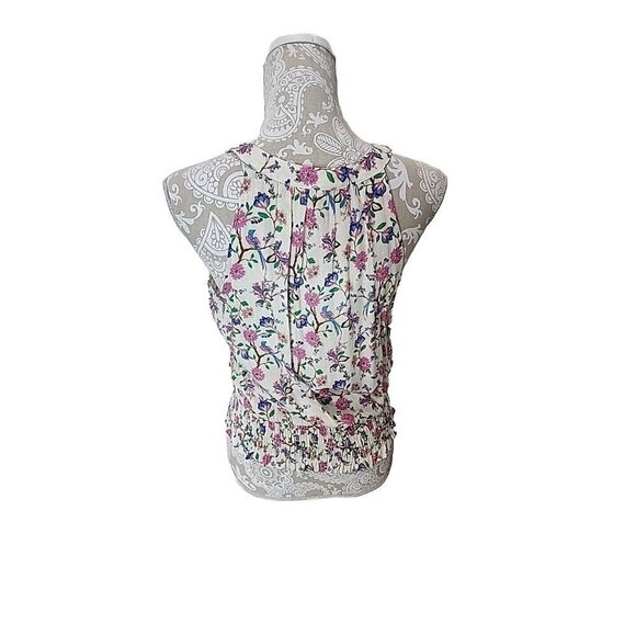 Rose & Olive Womens Sleeveless Cream Floral Sleeveless Blouse Top Small NWT - Picture 4 of 8